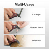 CIVIVI Pyrus Mini Keychain Knife (1 Piece), Small EDC Pocket Folding Box Cutter with 14C28N Blade & Ringed G10 Handle, Christmas Stocking Stuffers Gift for Men Women C23038-1, Burgundy