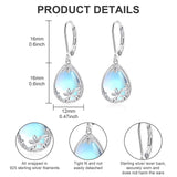 EVERU 925 Sterling Silver Moonstone Dangle Earrings Jewelry Gif for Women