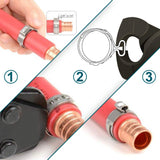 LOKMAN 50 Pack 3/4 Inch PEX Cinch Clamps, Stainless Steel Cinch Crimp Rings Pinch Clamps for PEX Tubing Pipe Fitting Connections (3/4 Inch)
