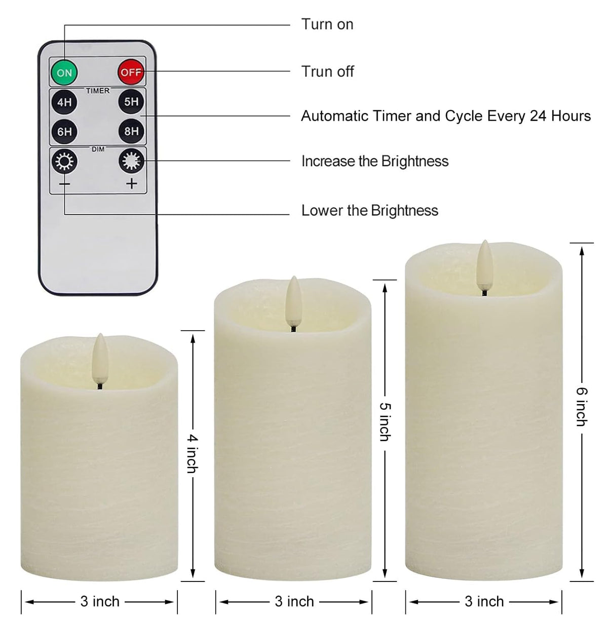 ANGELLOONG Flameless Candles with Remote, Battery Candles Flickering