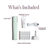DERMAFLASH LUXE+ Sonic Dermaplaning Tool for Face Peach Fuzz Removal, Anti-Aging & Exfoliation, Seafoam