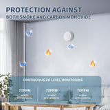 HOMEAEGIS Smoke and Carbon Monoxide Alarm, 1-Pack Size.10-Year Battery Powered.