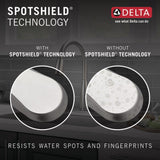Delta Lenta Brushed Nickel Kitchen Faucet with Pull Down Sprayer, Modern Single Hole Kitchen Sink Faucet, Single Handle, SpotShield Stainless 19802Z-SP-DST