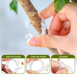 Secured Plastic Plant Clip, 2025 New Garden Plant Support Clips for Climbing Plants, Plastic Trellis Clips Tomato Grape Vine Vegetables Plant Fixing Clips (50, Green)