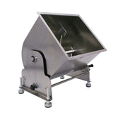 Commercial Stainless Steel 60-Pound/30-Liter Capacity Tilt Tank Manual Meat Mixers,(Mixing Maximum 45-Pound for Meat),Sausage Mixer Machine Meat Processing Equipment, Silver, FME30T
