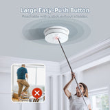 Combination Smoke and Carbon Monoxide Detector Alarm, 2-Pack Beeps Warning Smoke and CO Alarms for Basements Travel Home Office House Bedroom Living Room Car, Battery Operated, Comply with UL 217/2034