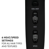 HOT TOOLS Professional Rainbow Turbo Ceramic Hair Dryer | Less Frizz, for Shiny, Healthy-Looking Hair | Powerful and Quiet Blowouts for Fast & Easy Styling (1875 Watts)