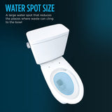 TOTO Drake Two-Piece Elongated 1.6 GPF Universal Height TORNADO FLUSH Toilet with CEFIONTECT, Cotton White - CST776CSFG#01
