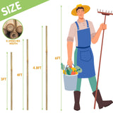 GAGINANG Natural Bamboo Garden Stakes, 4FT Trellis Plant Support 25Pcs