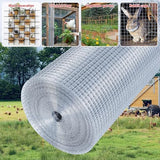 Hardware Cloth,1/2inch 24inx50ft 19 Gauge,Double-Layer Hot-Dip Galvanizing After Welding,Chicken Wire Fence Wire Mesh Fence Poultry Netting Garden Fence Tree Guard Rolls