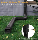 Rain Gutter Downspout Extensions, Downspout Extender for Rainwater Drainage Flexible, Down Spout Drain Extension Pipe and Extendable from 21 to 66 Inches (Black)