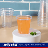 JOLLY CHEF 300 Pack Clear Plastic Cups, 9 oz Crystal Clear PET Party Cups, Classic Clear Disposable Wine Cups for Wedding, Thanksgiving, Birthday, Halloween, Christmas Party