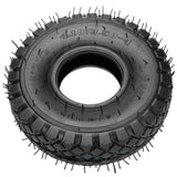 FVRITO Set of Two 4.10/3.50-4 4.10-4 410-4 Tire and Inner Tube with Bent Valve Stem Replacement for Lawn Mower Hand Truck Wheelbarrow Trailers Dollies Wagon Snowblower Compressor Generator Go kart