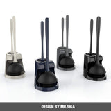 MR.SIGA Toilet Plunger and Bowl Brush Combo for Bathroom Cleaning, Black