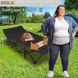 ABORON Oversized Folding Camping Cot for Adults, Double Layer 1200D, 500lb Capacity, Heavy Duty Guest Cot with Mat & Carrying Bag for Indoor & Outdoor Use