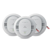 Kidde Hardwired Smoke & Carbon Monoxide Detector for Home, Voice Alerts, 2 AA Battery Backup, 3-Pack