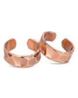 Fashtour 100% Pure Copper Rings, Two Pack Handmade Adjustable Rings