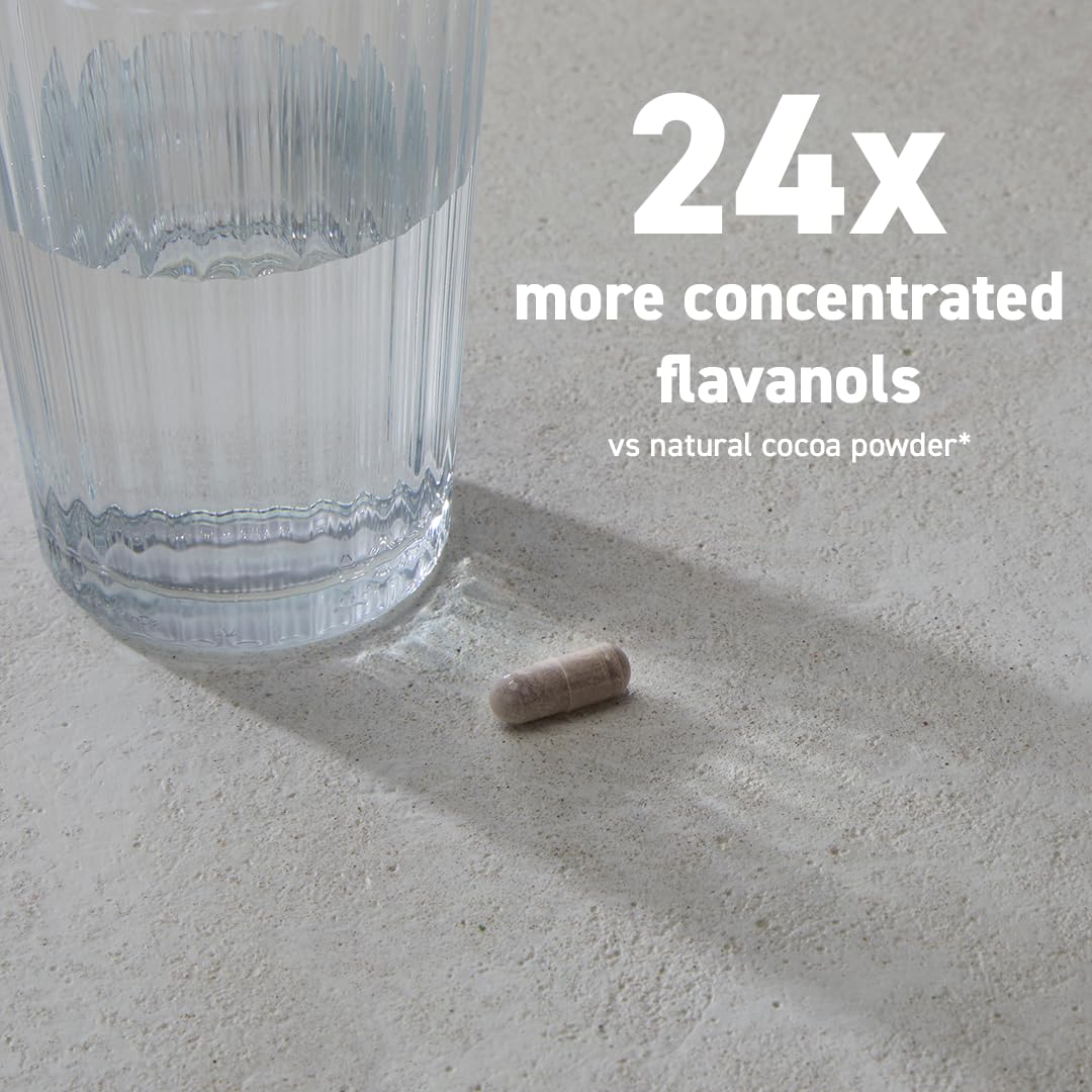 CocoaVia Memory & Focus Brain Supplement, 90 Day, Cocoa Flavanol Blend, Lutein, Added Caffeine for Boost. Improve Cognitive Function, Attention, Vegan & Plant Based, 90 Capsules