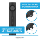 Bächlein 360 Degree Rotating Kitchen Mixer (Matte Black) - Stainless Steel Single Lever Sink Mixer with Extendable Hose and Switch Shower, Water Faucet