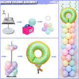DECOJOY Balloon Columns Stand Set of 4, 7 Feet Telescoping Ballon Arches Stands with Bases for Floor, Height Adjustable Metal Ballon Tower Pillar Kits for Graduation, Birthday, Christmas