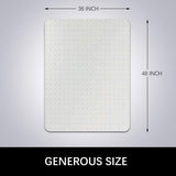 Azadx Clear Office Chair Mat for Low, Standard and No Pile Carpeted Floors, Plastic Computer Desk Chair Mat on Carpet for Easy Rolling, Durable Carpet Protector Mat (36 x 48'' Rectangle)