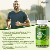 Superfood Daily Greens Gummies - Fruits, Veggies, and Super Foods for Immunity, Energy - 60 Gummies