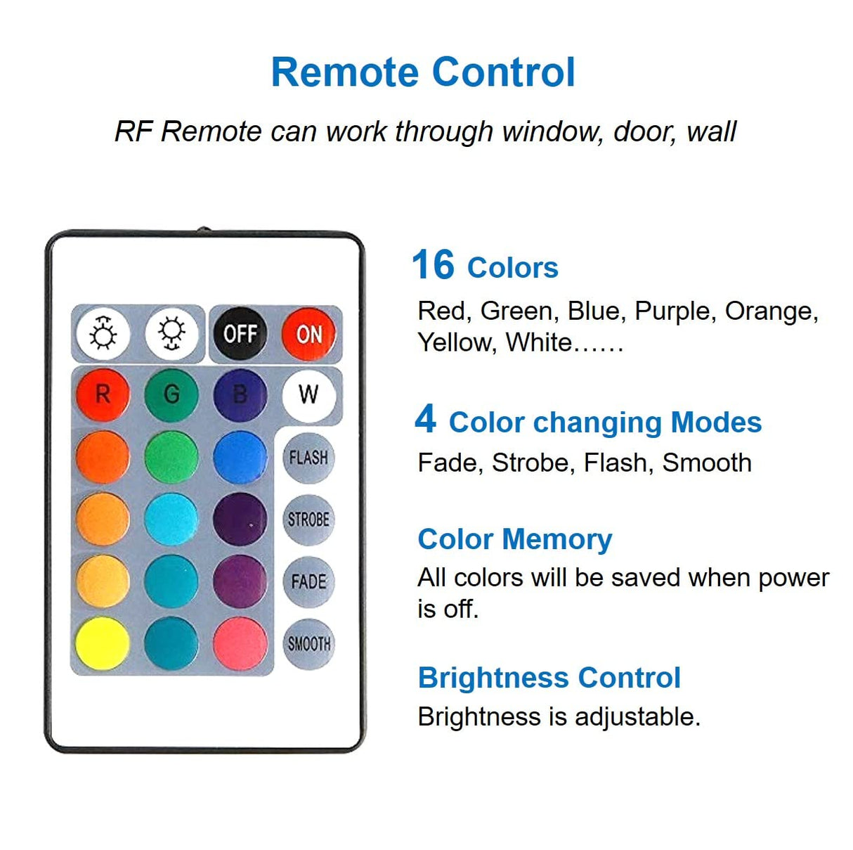 Color LED Outdoor Landscape Spotlight Remote 10W RGB Waterproof Spot Light for Yard Tree Garden Halloween Christmas Lighting, 120V