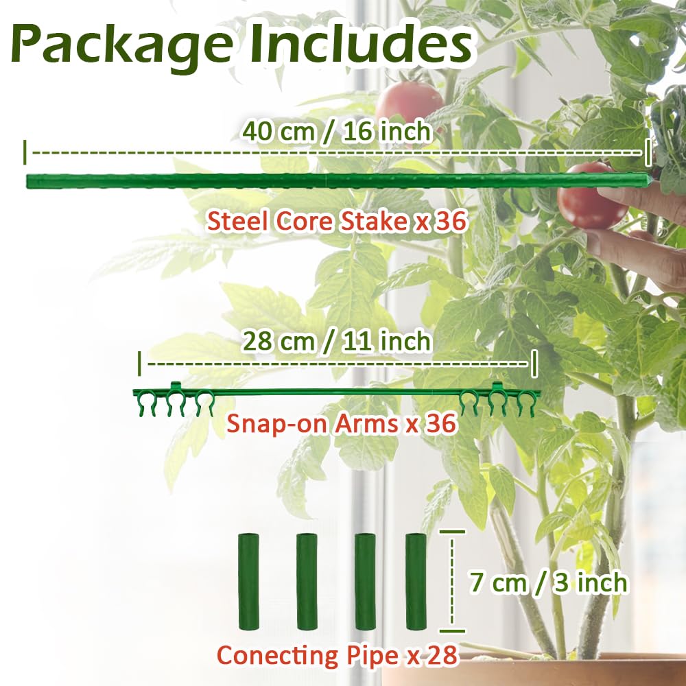 Orgrimmar 4 Pack Tomato Trellis & Cages, Plant Support Stakes for Outdoor Vertical Garden, Climbing Plants, Vegetables, Tomatoes, Cucumbers