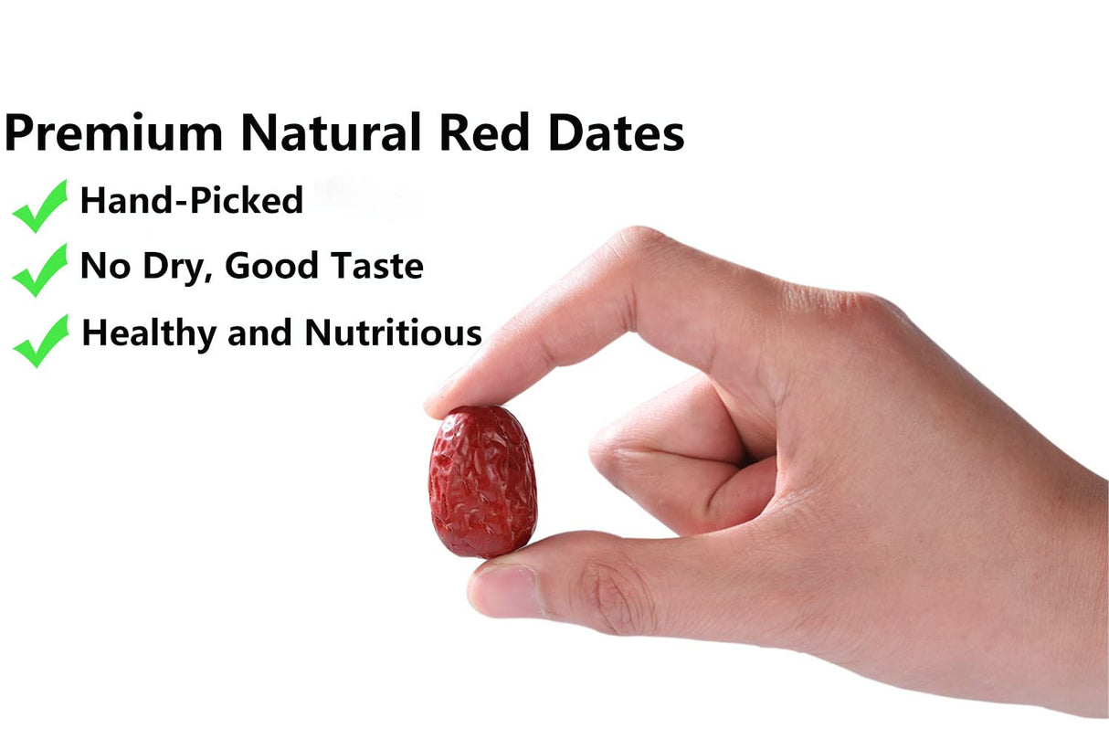 Premium Jujube Red Dates 3LB/1359g,Selected Dried Fruit,Big & Delicious,100% Natural 红枣