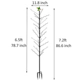 7.2FT Tall Wine Bottle Trees Stand for Garden Decorative, Rustproof Metal Bottle Tree Holder, Holds Up to 15 Bottles (Black)