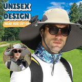Solar Fan Hat, Wide-Brimmed Sun Hat with 2 Fans, Solar + USB Powered, Adjustable Angle, for Men and Women Fishing and Beach (US, Alpha, One Size, Camouflage)
