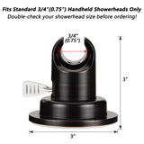 BOPai Suction Cup Shower Head Holder for Handheld Shower – No Drill, for Smooth Surfaces Only, Vertical Mount Only, Oil Rubbed Bronze