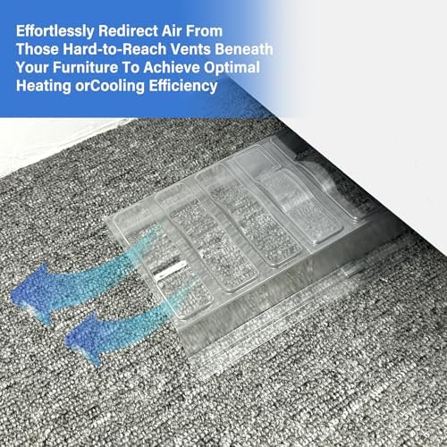 Sideways Vent Extender for Under Furniture, Air Floor Vent Deflector Fits Vents 3" - 6" Wide (1PCS)