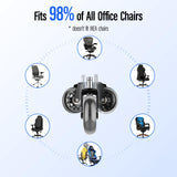 OfficeSpin Office Chair Wheels Replacement, Roller Blade Wheels Office Chairs, 5 Set of Office Chair Casters, Office Chair Wheels for Hardwood& Carpet Floors, Office Chair Rollerblade Wheels (Clear)