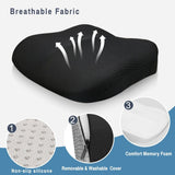 ACBAGI Adult Car Booster Seat for Driver, Driving Seat Cushion,Comfort Memory Foam Car Seat Cushion for Height, Seat Cushion for Car,Office Chair and Home Chair (Black B)