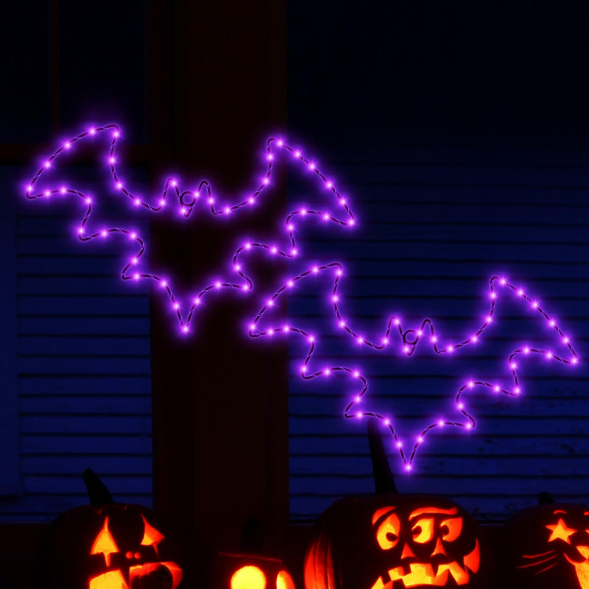 Bstge Halloween Window Lights, 2 Pack LED Waterproof Timer Indoor Decor