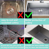 AWOKE Sink Protectors for Kitchen Sink - 24"x 12.5" Sink Mat - Heat resistant Easy-clean Silicone Sink Mat - for Protection of Stainless Steel Sink - with 3 Reserved Holes (Grey)