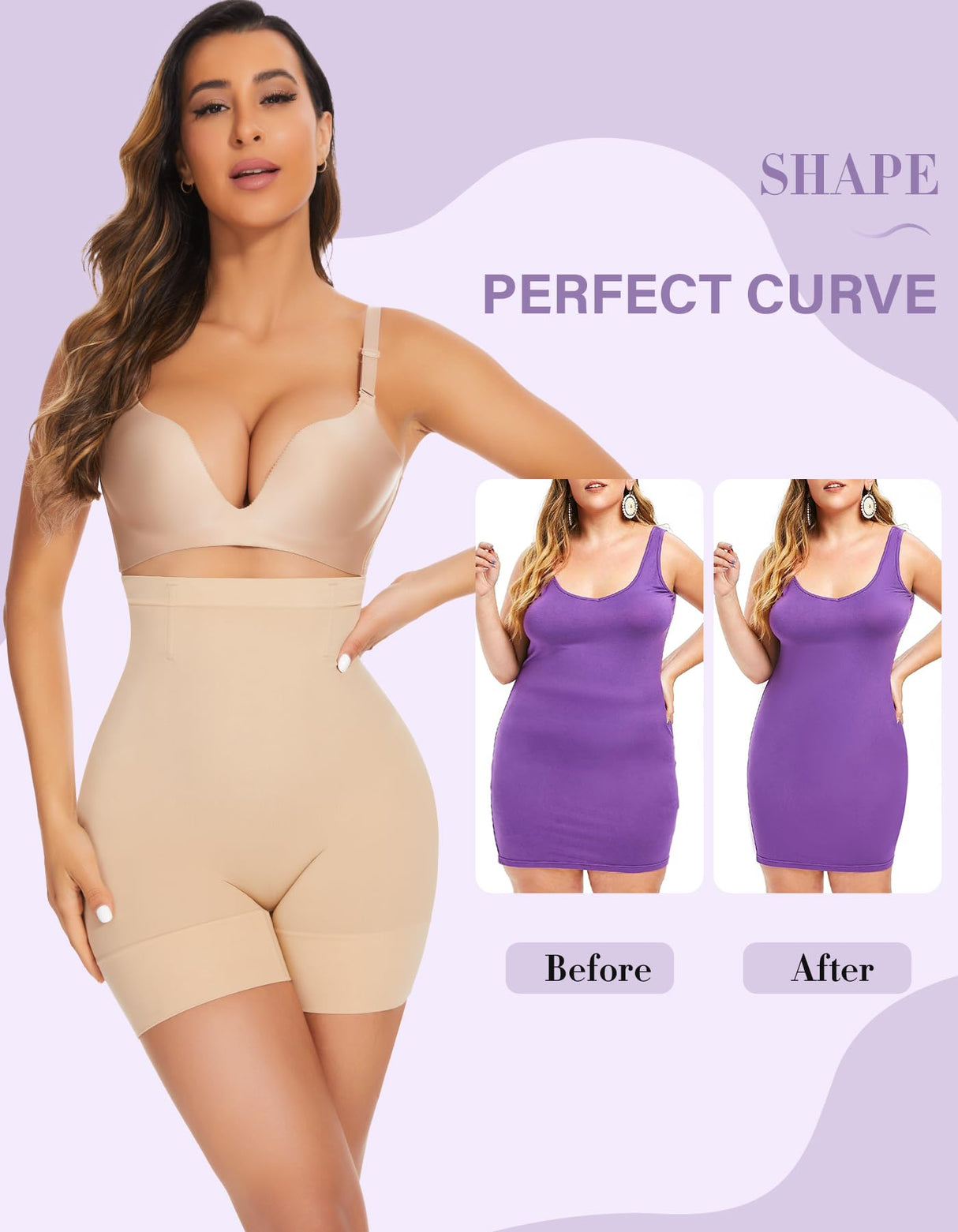 YADIFEN Tummy Control Shapewear Shorts Women Thigh Slimmer High Waisted Shapewear Women Girdles Shorts Shapewear Under Dress