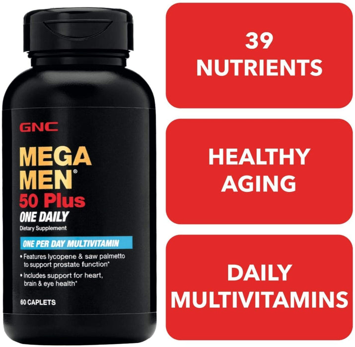 GNC Mega Men 50 Plus One Daily, 60 caps