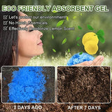 AOKE Portable Toilet Powder, Lemon 100 Pack Poo Gel for Camping Eco Absorbent Gel Liquid Waste Gelling and Deodorizing Powder, Emergency Toilet Waste Treatment for Outdoor Camping Hiking