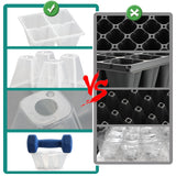 RooTrimmer 40 Pack Reusable 4-Cell Seed Starter Trays with Large Drainage Holes - Clear Transparent Trays for Root Growth Monitoring, Avoids Overwatering, Easy Transplant, Fits Standard 1020 Trays