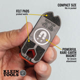 Klein Tools MSF100 Magnetic Stud Finder and Level, Compact, Wood and Metal Detector with Bubble Vial for Accurate Markings, Felt Pad Backing