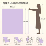 HOMLYNS Heated Throw Blanket, 5 Heat Settings & 3 Hours Timer, Purple