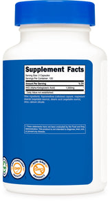 Nutricost AKG Alpha Ketoglutaric Acid Supplement 1,000 mg, 240 Capsules, 120 Servings Per Bottle - Powerful Precursor to Glutamine & Arginine, Energy Support Supplement