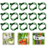 Secured Plastic Plant Clip, 2025 New Garden Plant Support Clips for Climbing Plants, Plastic Trellis Clips Tomato Grape Vine Vegetables Plant Fixing Clips (50, Green)
