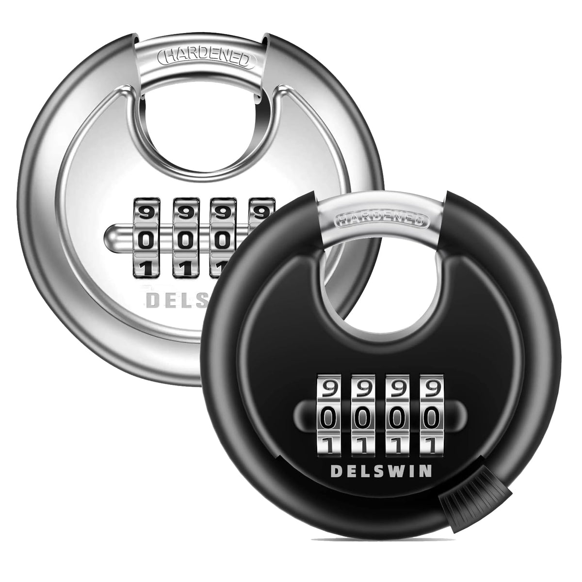 Lock Code Disc DELSWIN 4-Digit Disc Combination Lock Outdoor - Heavy Duty Combination ...