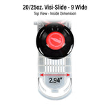 Visi-Slide 20oz Soda Beverage Dispenser - Gravity Fed Glide for Angled Shelves for Coolers, Commercial Refrigerators, Cold Vaults (Pack of 2) Drink Dispenser and Organizer for Cans, Bottles and More