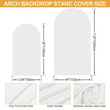 SuuWoee Wedding Arch Backdrop Stand Set of 2 With White Cover (7.2FT+6FT)