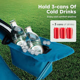 ALPHA CAMP Camping Chair 2 Pack Portable Chair with 3-Can Cooler Folding Chair with Side Pocket and Cup Holder, Collapsible for Camping, Tailgates, Beach, Fishing and Sports,2PC