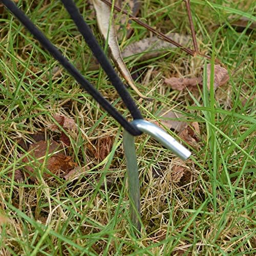 MySit 9" Tent Stakes, Metal Inflatables Stakes 60 Pack, Heavy Duty Galvanized Tent Stakes Metal, Tent Pegs Ground Trap Camping Stakes for Inflatables, Outdoor Decorations